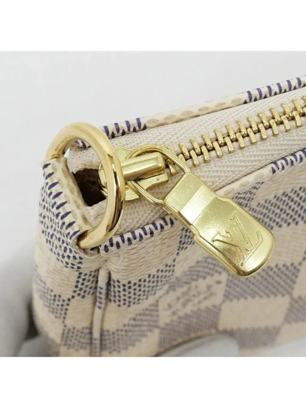 Louis Vuitton Pochette Soir Damier Azur Shoulder Bag Strap